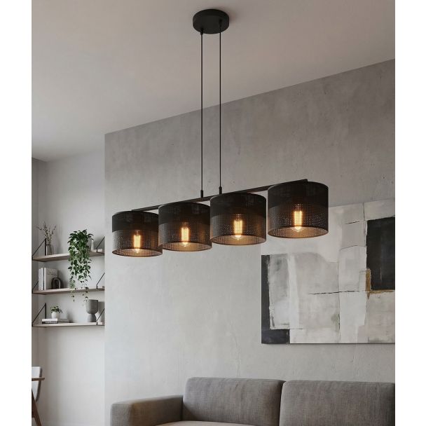 EMIBIG 1651/4 KARBON 4 BLACK LAMPA WISZĄCA
