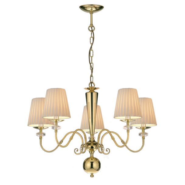 ANTIGO Lampa wisząca Lilosa 5 - Mosiądz polerowany (750 mm) 8679