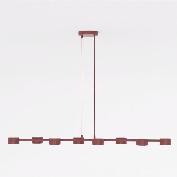 EMIBIG 1706/8 MEGARA 8 BURGUNDY Lampa wisząca