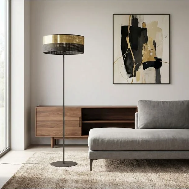 EMIBIG 1649/LP1 LUX LP1 BL GOLD LAMPA PODŁOGOWA