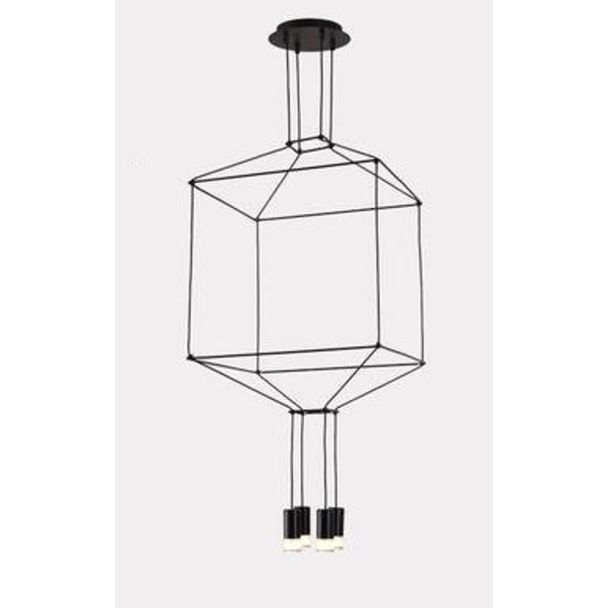 Step into Design ST-5961-4 Lampa wisząca LINEA-4 czarna 45 cm