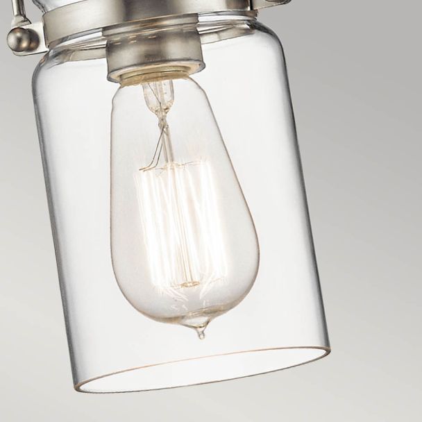 ELSTEAD Brinley KL-BRINLEY-MP-NI 1 Light Mini Pendant - Brushed Nickel