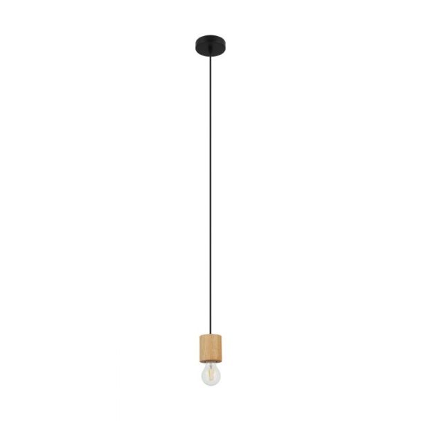EGLO 99078 LAMPA TURIALDO OPRAWA WISZĄCA HL/1 E27 SCHWARZ/HOLZ TURIALDO