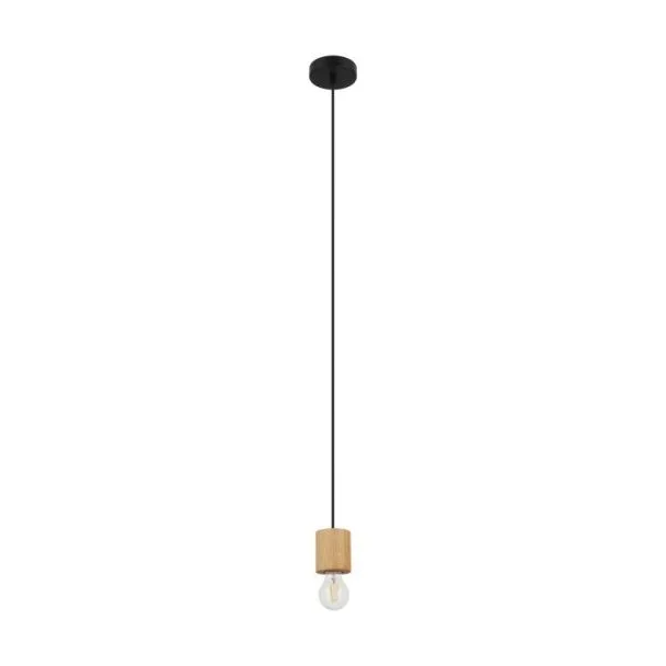EGLO 99078 LAMPA TURIALDO OPRAWA WISZĄCA HL/1 E27 SCHWARZ/HOLZ TURIALDO