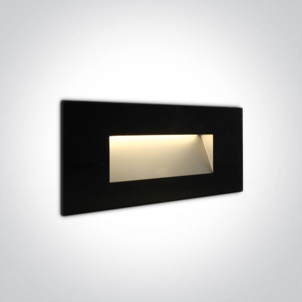 ONE LIGHT 68076A/B/W Levidi 2 szklany wpust ścienny LED 3000K 5W IP65 AC LED