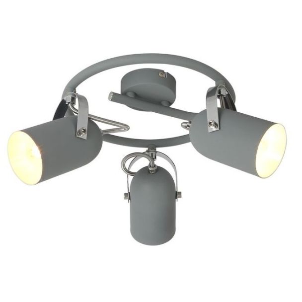 CANDELLUX 98-66497 GRAY SPIRALA 3X40W E14 SZARY