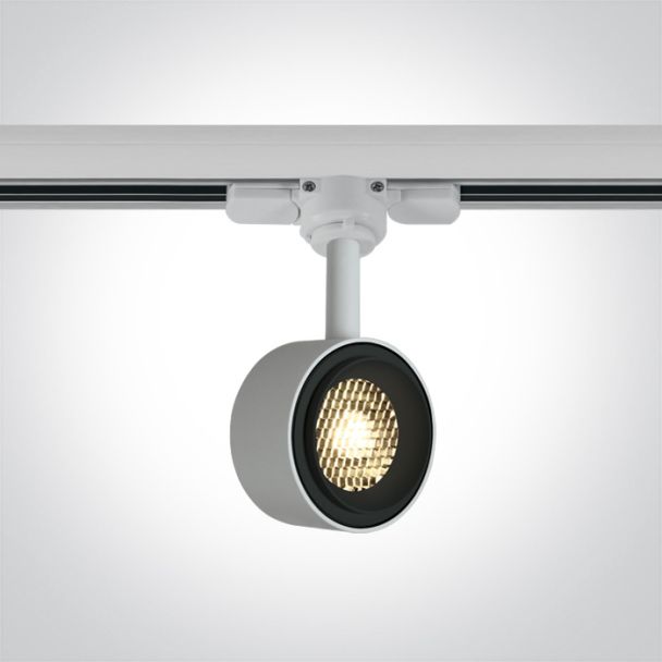 ONE LIGHT 65644T/W/W Kinigos biały track spot COB LED o strukturze plastra miodu 3000K 8W AC LED