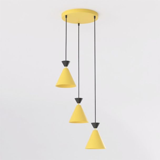 EMIBIG 1742/3PREM KLEVER 3PREM ORANGE BLACK Lampa wisząca