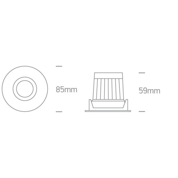 ONE LIGHT 10106P/W/W Tsada biały wpust COB LED IP65 3000K 6W