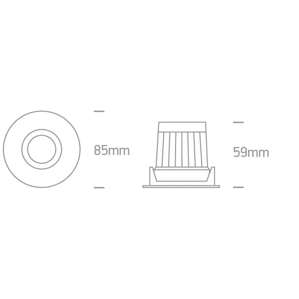 ONE LIGHT 10106P/W/C Tsada biały wpust COB LED IP65 4000K 6W