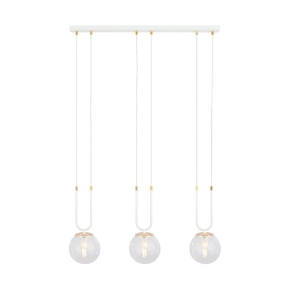 EMIBIG 1116/3 LAMPA WISZĄCA GLAM 3 WHITE/TRANSPARENT