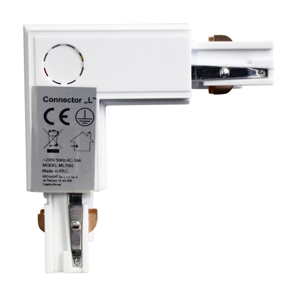 MILAGRO ML7085 Łącznik Lampy Track Light Biały 3-obwodowy Typ: LD