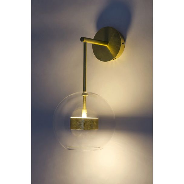 King Home XCW9148-1 Kinkiet CAPRI WALL złoty - 60 LED, aluminium, szkło
