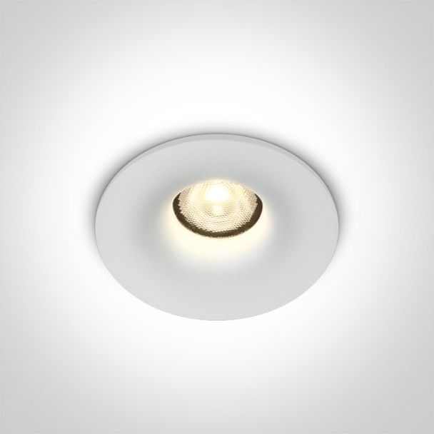 ONE LIGHT 10107DB/W/W Inia biały wpust COB LED IP54 3000K 7W dark light