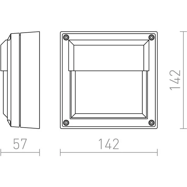RENDL R12565 DELTA 145 ścienna antracyt 230V GX53 9W IP54