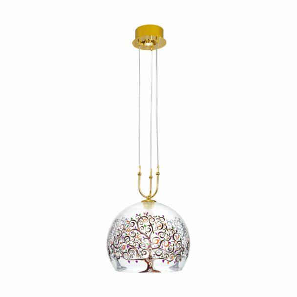 KOLARZ 0392.31+1L.3.AL.MT LUNA lampa wisząca złoto 24K
