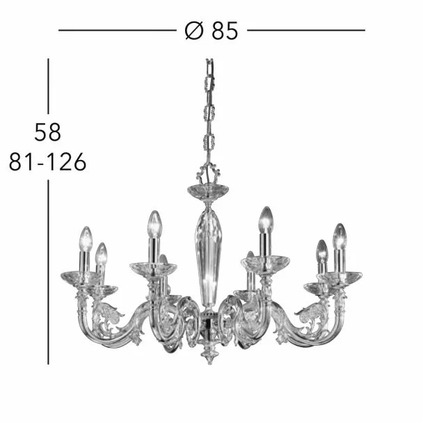 KOLARZ 0299.88.3 CONTARINI żyrandol złoto 24K