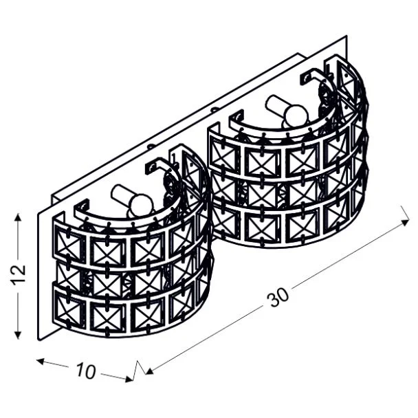 CANDELLUX 22-87235 SATURN KINKIET 12X30 2X40W G9 CHROM
