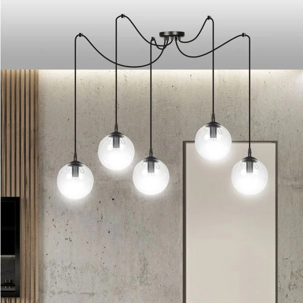 EMIBIG 936/5 LAMPA WISZĄCA GIGI 5 BL TRANSPARENT