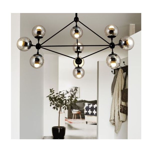 Step into Design ST-9047-10 transparent Lampa wisząca ASTRIFERO-10 transparentno czarna 90 cm