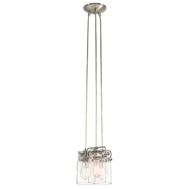 ELSTEAD Brinley KL-BRINLEY3-NI 3 Light Pendant - Brushed Nickel