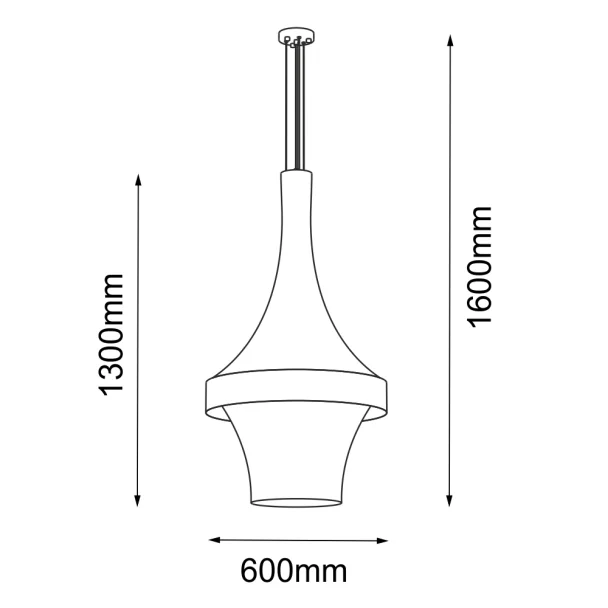 ANTIGO Lampa wisząca Dota A - Biała (600 mm) 3000K 5034