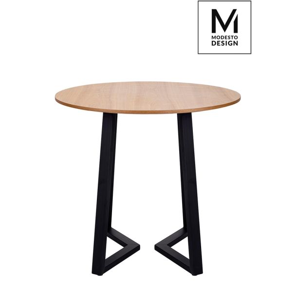 Modesto Design B-15 MODESTO stół TAVOLO FI 80 dąb - blat MDF, podstawa metalowa