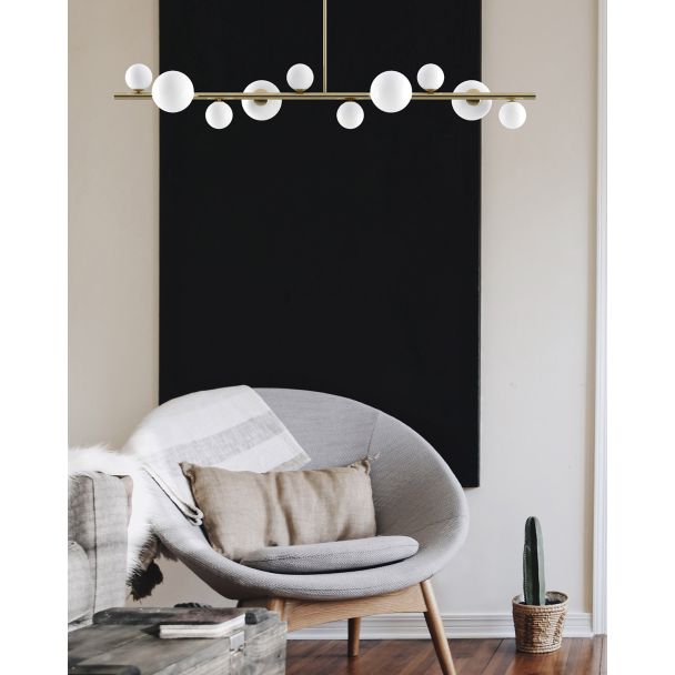 Step into Design MP0097-10 Lampa wisząca MILKY DROP złota 120 cm