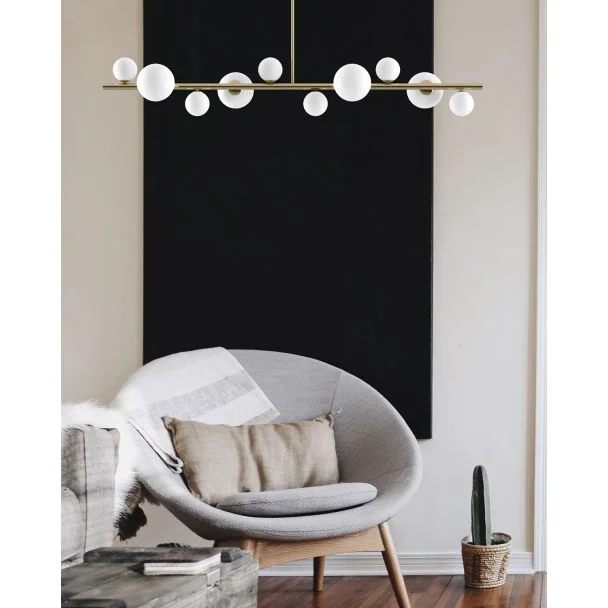 Step into Design MP0097-10 Lampa wisząca MILKY DROP złota 120 cm