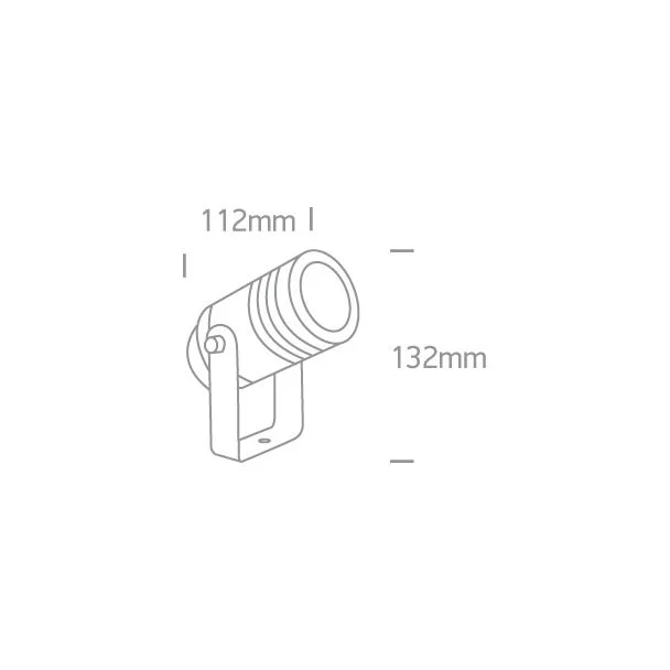 ONE LIGHT 67198G/B Martino czarna lampa ogrodowa 35W MR16, GU10 kolec