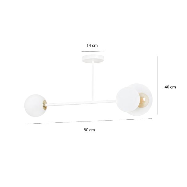 EMIBIG 613/2 MINERVA 2 WHITE LAMPA SUFITOWA