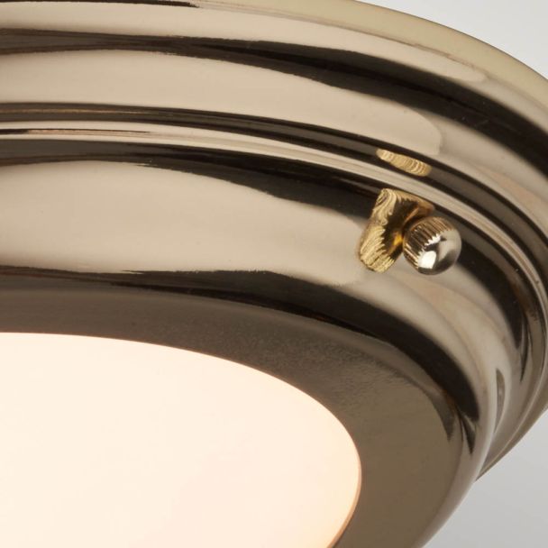 ELSTEAD Welland WELLAND-F-PB 1 Light Flush Light - Polished Brass