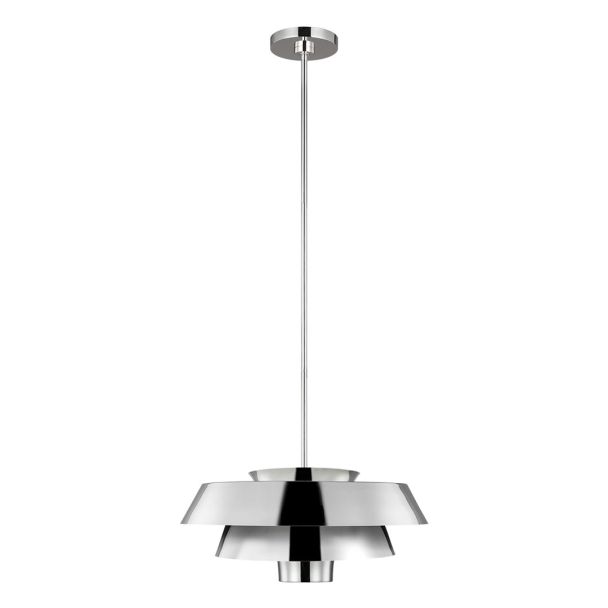 ELSTEAD Brisbin FE-BRISBIN-PN 1 Light Pendant - Polished Nickel