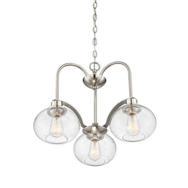 ELSTEAD Trilogy QZ-TRILOGY3-BN 3 Light Chandelier - Brushed Nickel