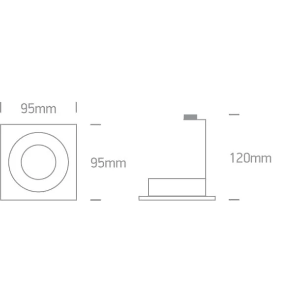 ONE LIGHT 50105ALG/W Phylakopi biały wpust z oprawką GU10 MR16 dark light