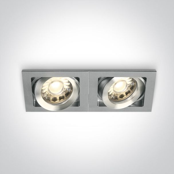 ONE LIGHT 51205B/AL Palatiano 2 aluminiowy wpust z oprawką GU5.3 MR16
