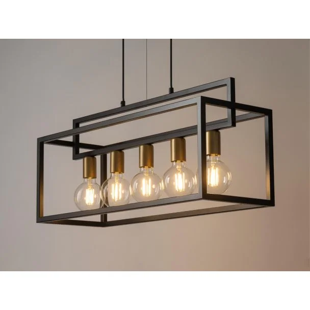 SIGMA 32443 VIGO 5 czarny złoty lampa wisząca