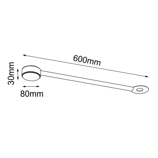 ANTIGO Lampa modułowa Drop Line 1 - Czarna (600 mm) 1014