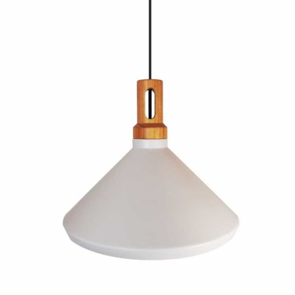 Step into Design ST-5097B Lampa wisząca NORDIC WOODY biało-drewniana 35 cm
