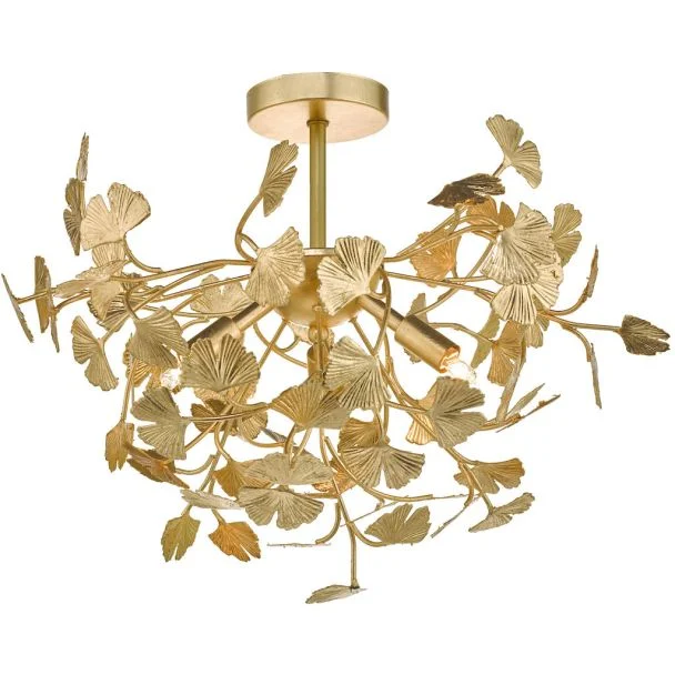 DAR YAD0435 YADIRA 4LT SEMI FLUSH GOLD LEAF