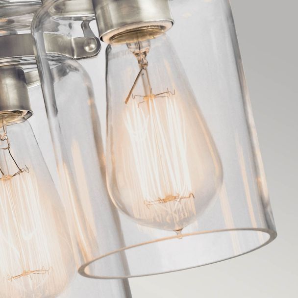 ELSTEAD Brinley KL-BRINLEY-F-NI 3 Light Flush Mount - Brushed Nickel