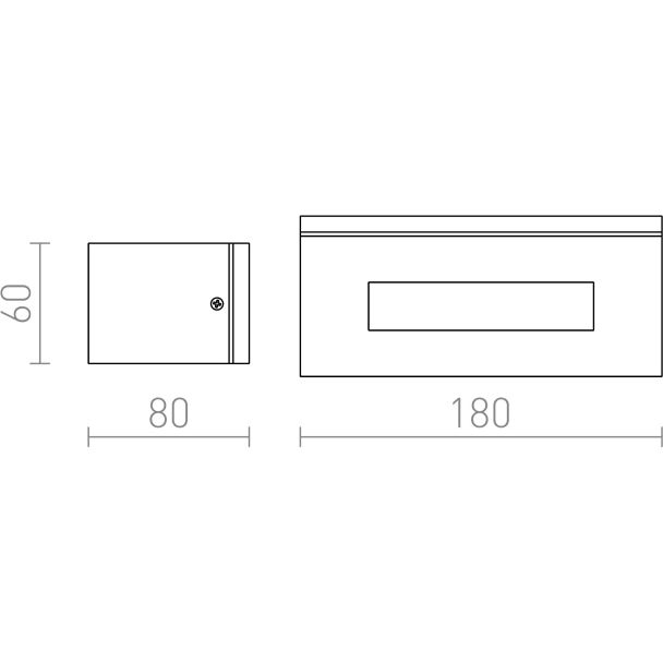 RENDL R10439 WOOP ścienna antracyt 230V R7s 48W IP54
