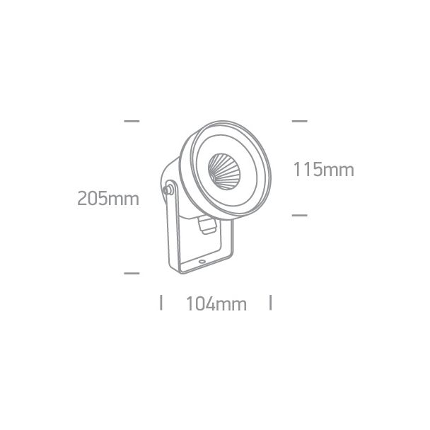 ONE LIGHT 67196C/AN/W Malesina lampa ogrodowa antracyt LED 3000K 9W IP65