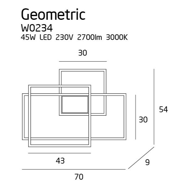 MAXLIGHT GEOMETRIC kinkiet W0234