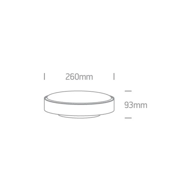 ONE LIGHT 67280E/G Rafti szary plafon E27 IP65 korpus ABS i klosz PC