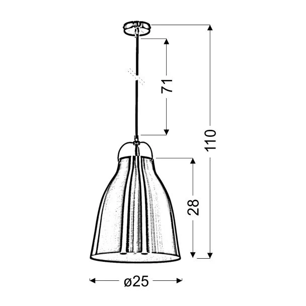 CANDELLUX 31-20253 PENSILVANIA 1 25 1X60W E27 BIAŁY