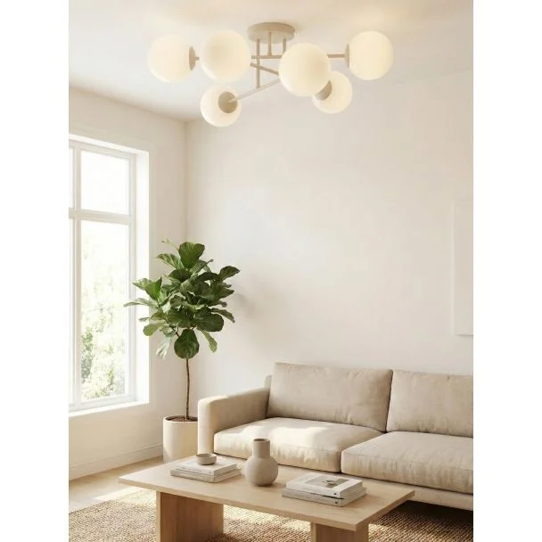 EMIBIG 1635/6 ROMA 6 MOKKA OPAL LAMPA SUFITOWA