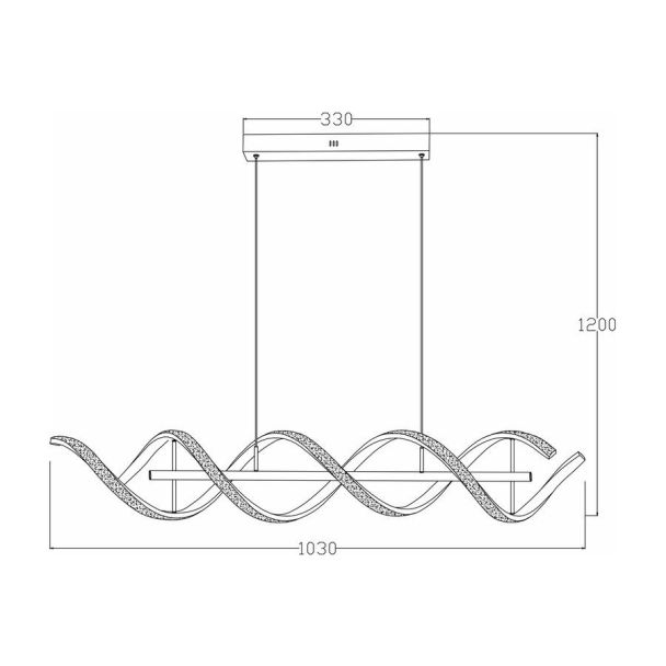 REALITY 344201-09 Abrax lampa wisząca LED