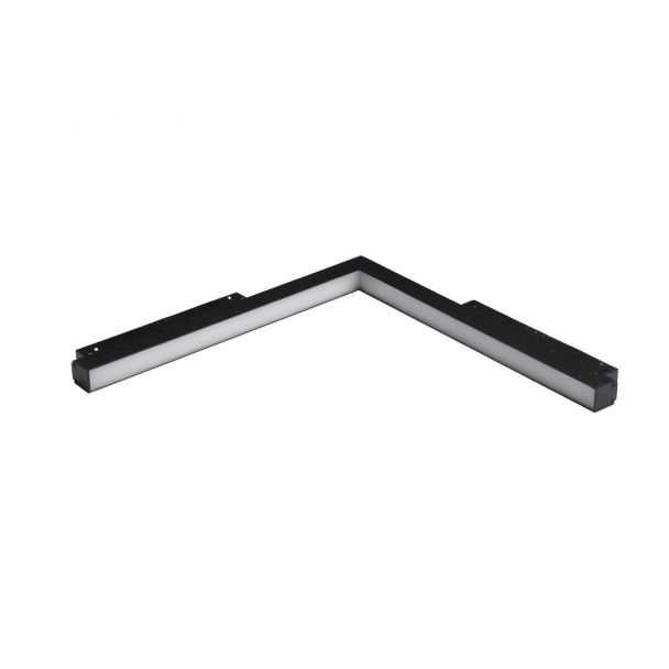 AZZARDO AZ4617 SAGA TRACK MAGNETIC CORNER B 24W MILKY120 3000K BK TECHNICAL TRACK BLACK reflektor do szyny magnetycznej