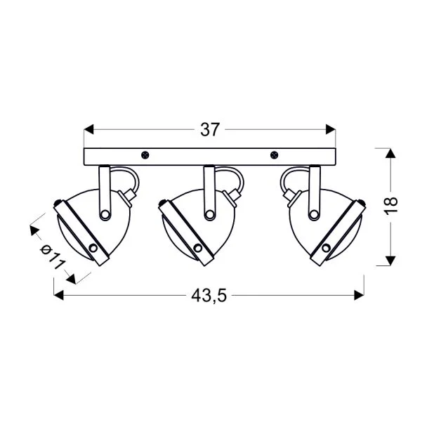 CANDELLUX 93-71088 FRODO LAMPA SUFITOWA LISTWA 3X40W GU10 RDZAWY